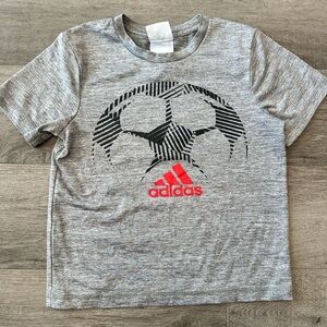 Adidas 4T Boys Heather Gray Soccer Tee